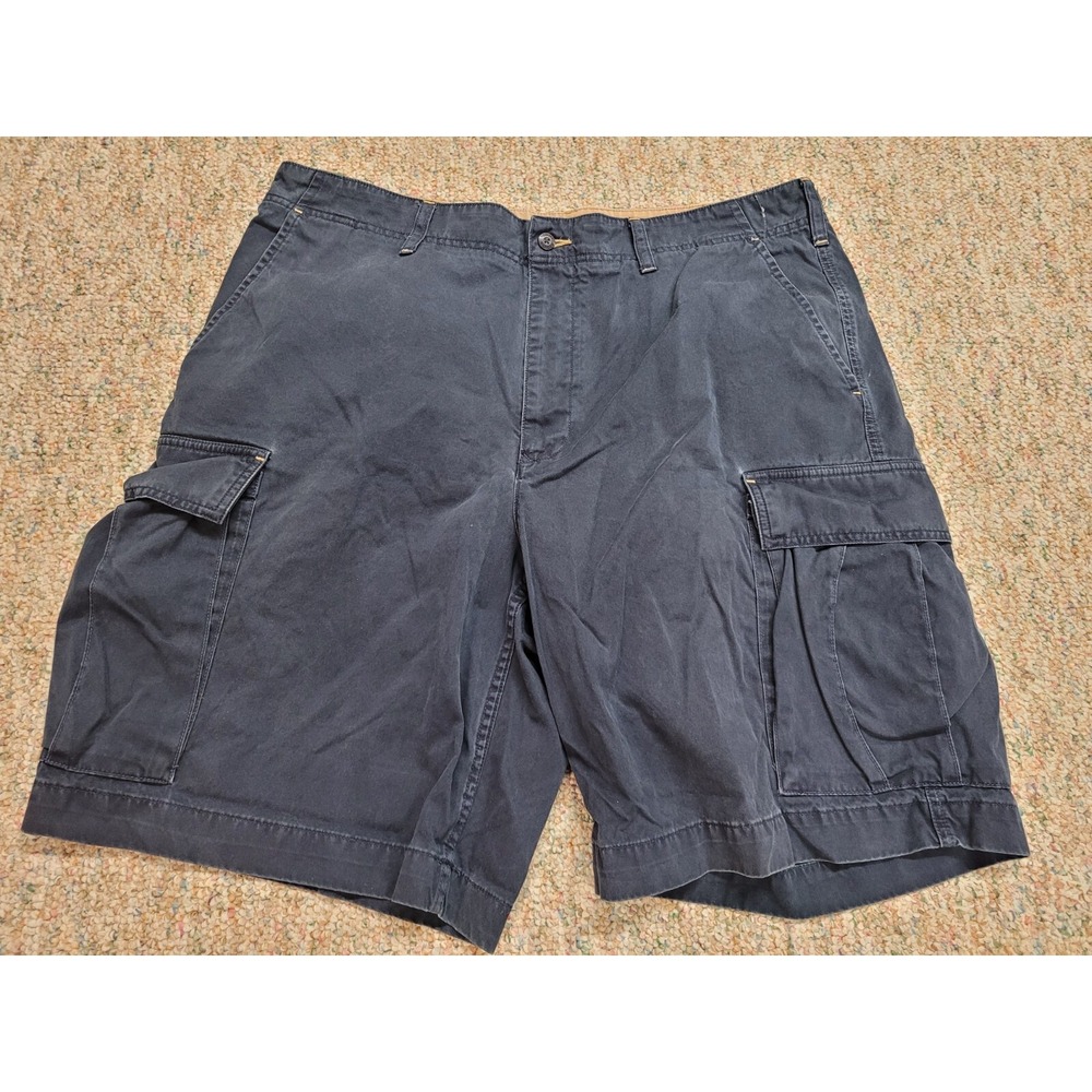 Tommy Hilfiger Cargo Shorts Mens 38 Blue Y2K Outdoor Utility Streetwear